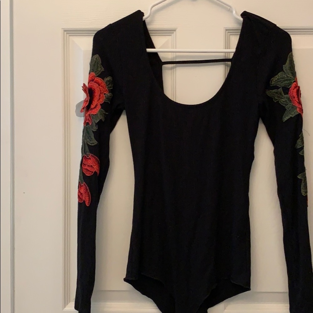 Lf Emma and Sam Flower sleeve body suit